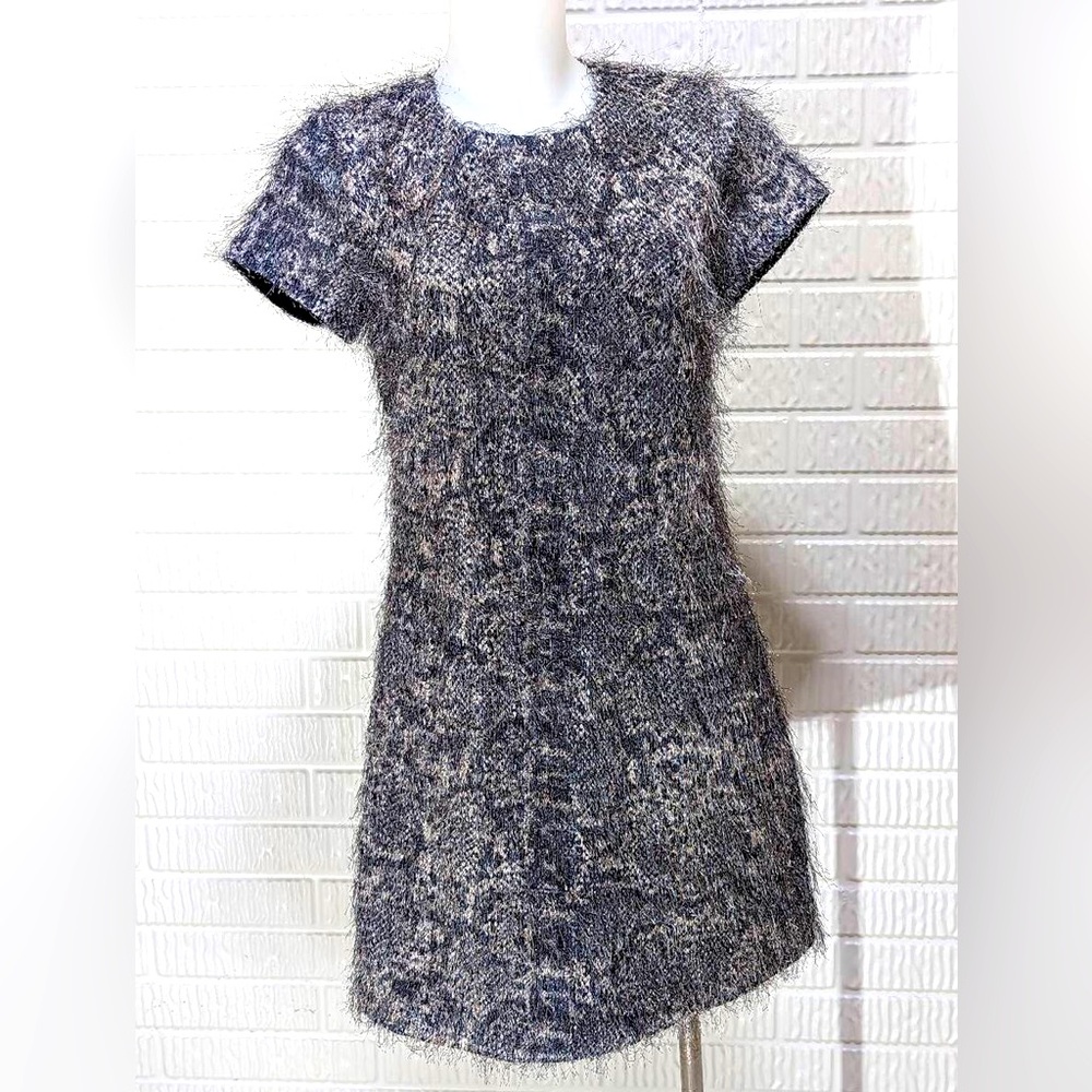 Banana Republic Blue/Gray Eyelash Tee Dress